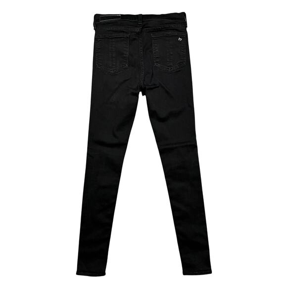 Rag & Bone 10 Inch Skinny Black Stretch Denim Hi Rise Jeans Womens Size 28 30 - Picture 2 of 10